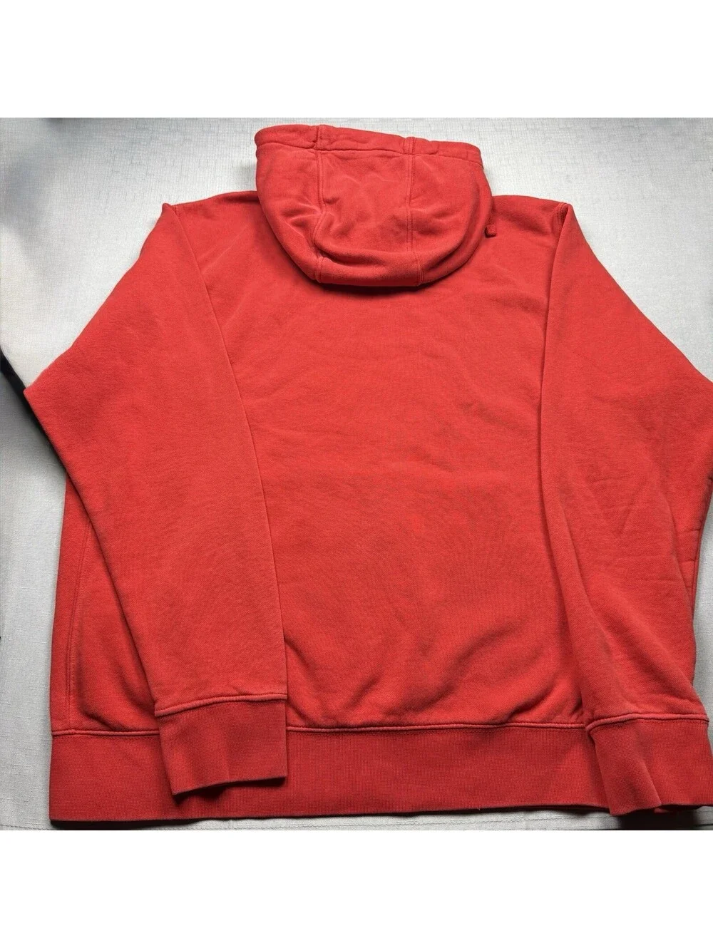 Nike Hoodie Mens Small Red Sportswear Club Fleece Pullover Sweatshirt Drawstring